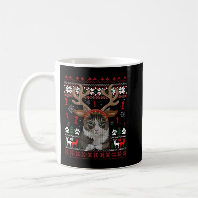 Taza De Café Navidades feos de renos navidades susurran T-Sh (Izquierda)