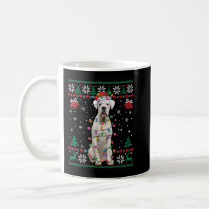 Taza De Café Navidades feos del boxeador blanco sudan navidades