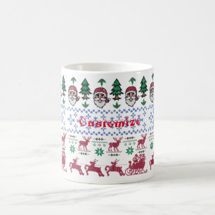 Taza De Café Navidades feos estilo suéter Thunder_Cove