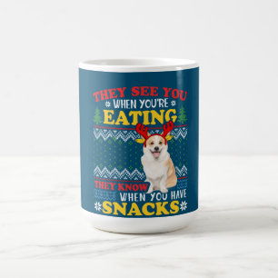 Taza De Café Navidades feos que ven que estás comiendo Navidad