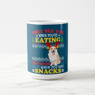 Taza De Café Navidades feos que ven que estás comiendo Navidad