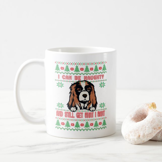 Taza De Café Navidades feos y traviesos españoles suéter (Con donut)