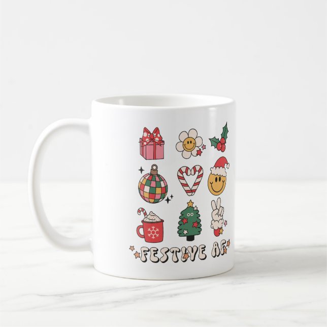 Taza De Café Navidades Festival Vibes (Izquierda)