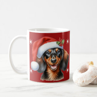 Taza De Café Navidades festivos de Dachshund Mug - Perro de la 