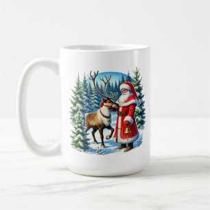 Taza De Café Navidades festivos de Santa María añaden monograma
