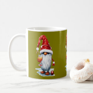Taza De Café Navidades festivos Gnome Gonk sosteniendo un vaso