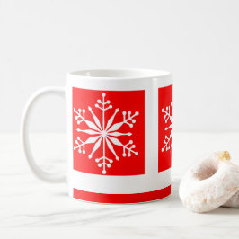 Taza De Café Navidades festivos Mug rojo y blanco festivo