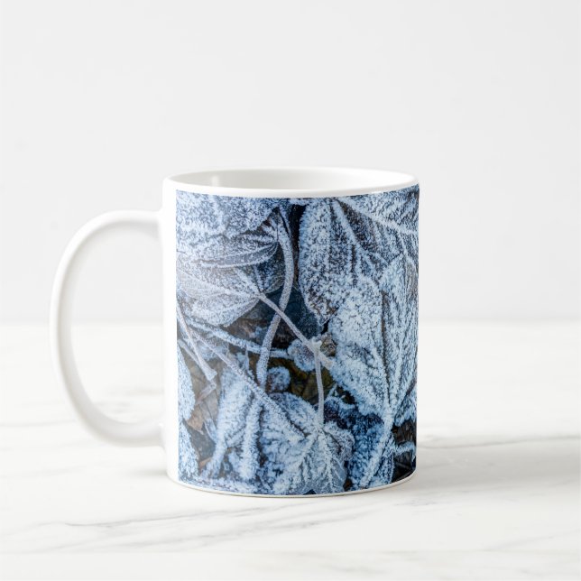 Taza De Café Navidades Fiesta Blue Leaves Vacaciones de Nieve I (Izquierda)