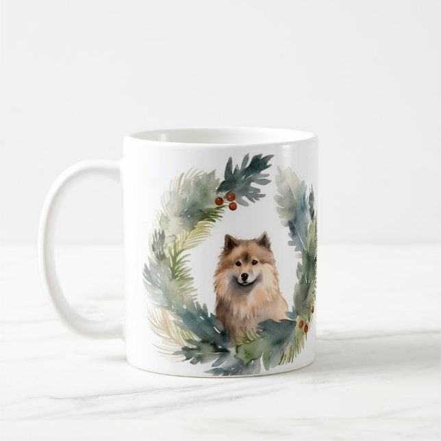 Taza De Café Navidades finlandeses de lappund Wreath Festimes P (Izquierda)