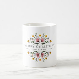 Taza De Café Navidades floral Mug