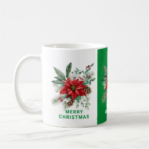 Taza De Café Navidades flores Bouquet Feliz Navidad Textos 2