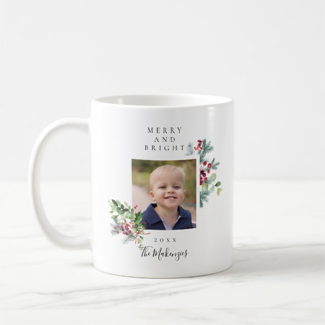 Taza De Café Navidades Foto ferry y feriado brillante (Izquierda)