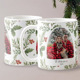 Taza De Café Navidades Fotografía de familia Tipografía Botánic