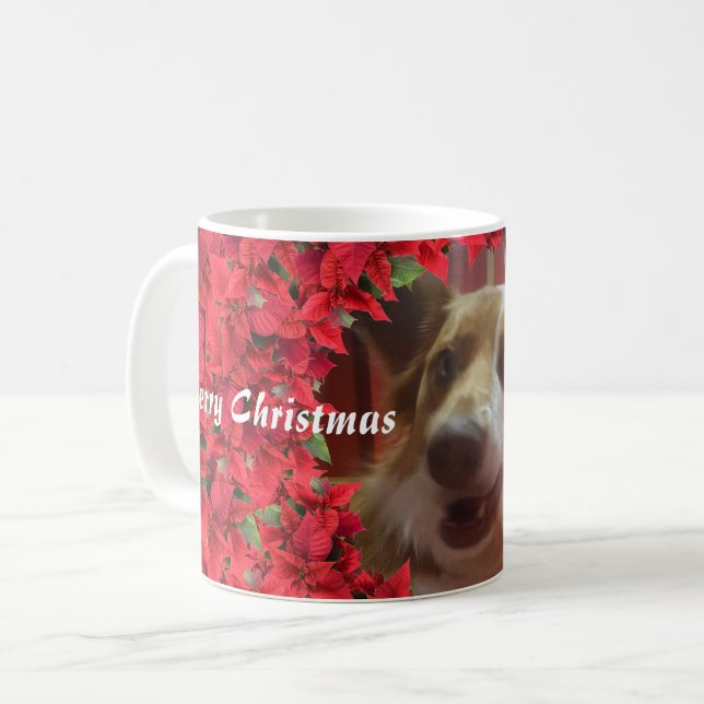 Taza De Café Navidades fotográficos de Mascotas personalizados (Anverso izquierdo)