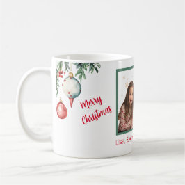 Taza De Café Navidades fotográficos de ornamentos de época