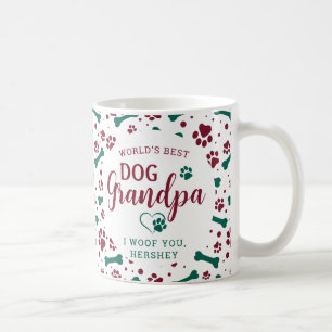 Taza De Café Navidades fotográficos del Mascota del abuelo del 