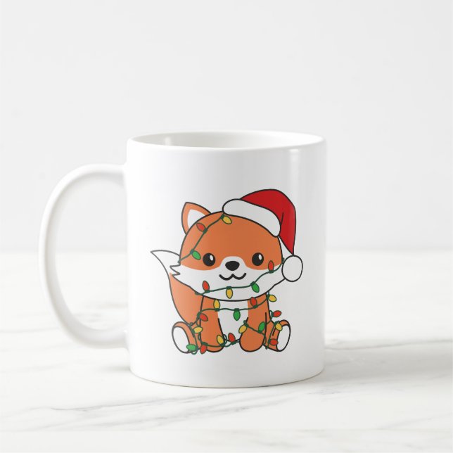 Taza De Café Navidades Fox de Animales de Invierno (Izquierda)