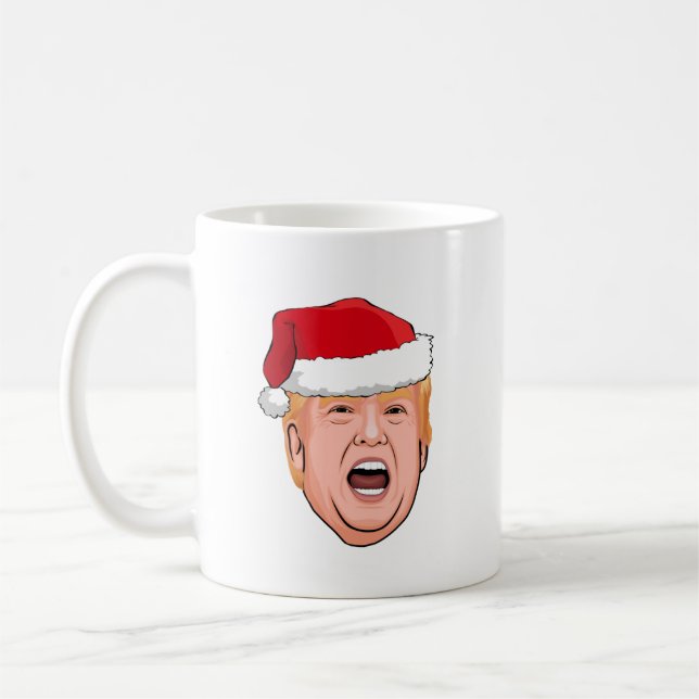 Taza De Café Navidades furiosos de Donald Trump (Izquierda)