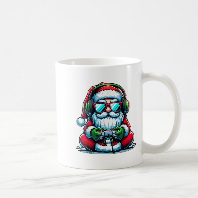 Taza De Café Navidades Gamer Boys videojuego Santa Navidad (Derecha)