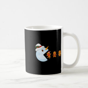 Taza De Café Navidades Gamer divertido videojuego Snowman come 