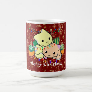 Taza De Café navidades gatitos lindos, personalizar de texto pe