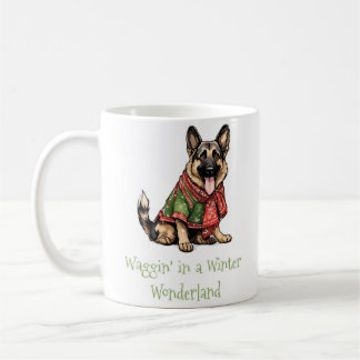 Taza De Café Navidades German Shepherd