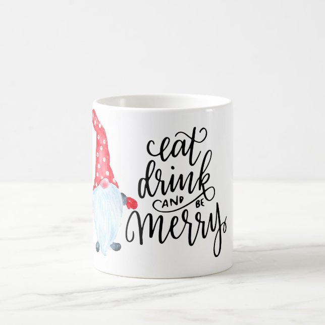 Taza De Café Navidades Gnome Come Bebida Sé Feliz (Centro)