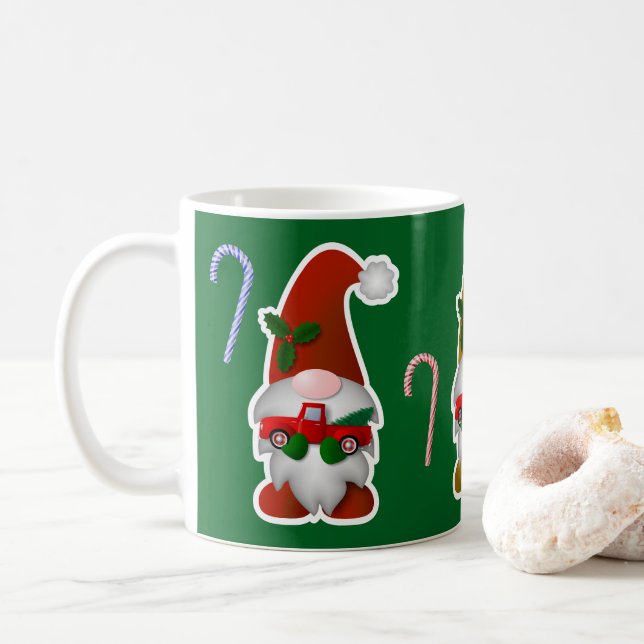 Taza De Café Navidades Gnomes (Con donut)