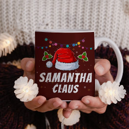 Taza De Café Navidades Gorras de Santa Claus personalizados
