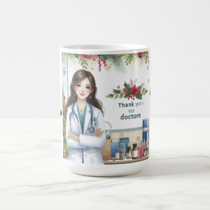 Taza De Café Navidades gracias por médicos