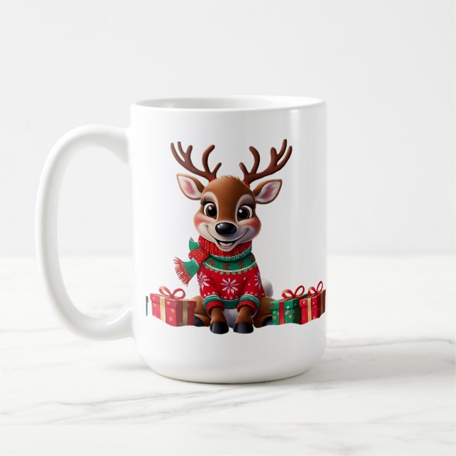 Taza De Café Navidades graciosos de humor moderno de moda (Izquierda)