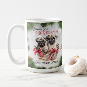 Taza De Café Navidades graciosos de Pug Coffee Mug
