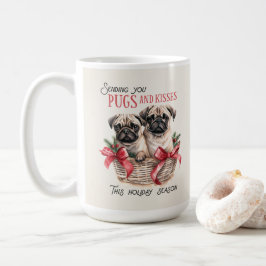 Taza De Café Navidades graciosos de Pug Coffee Mug