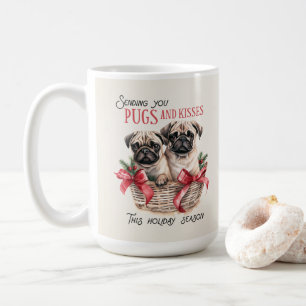 Taza De Café Navidades graciosos de Pug Coffee Mug