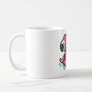 Taza De Café Navidades Graciosos De Santa Flamingo En Julio Sum