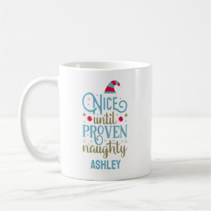 Taza De Café Navidades graciosos y personalizados traviesos o b