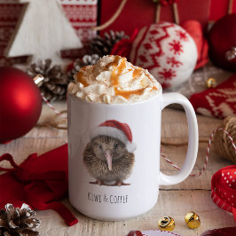 Taza De Café Navidades guapos Kiwi, personalizado