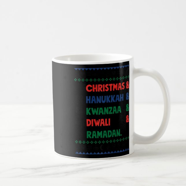 Taza De Café Navidades Hanukkah Kwanzaa Diwali Ramadan Gracioso (Derecha)
