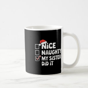 Taza De Café Navidades Hermana Hermana Hermosa Hizo La Familia 