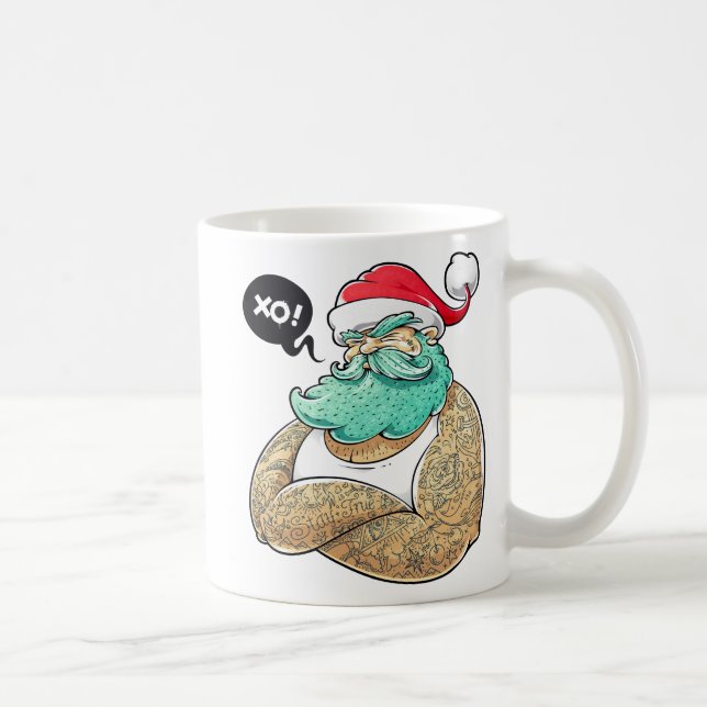 Taza De Café Navidades Hipsta Santa Claus (Derecha)