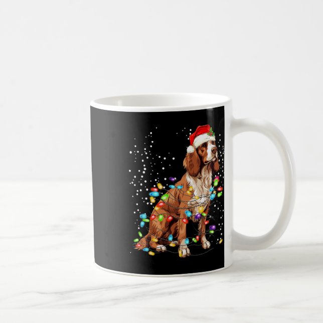 Taza De Café Navidades hispanos de perro de Springer ingleses a (Derecha)