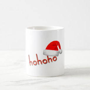 Taza De Café Navidades HoHo Gorra Red White Simple