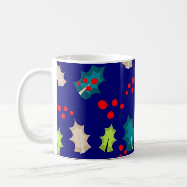 Taza De Café Navidades Holly y Berries (Izquierda)