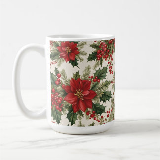 Taza De Café Navidades Holly y Berries Mug