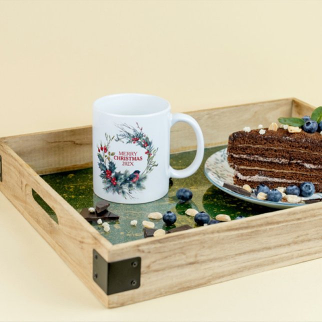 Taza De Café Navidades Holly y la corona de toros (Subido por el creador)