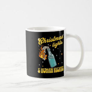 Taza De Café Navidades iluminan a Pegatina de Derechos Humanos