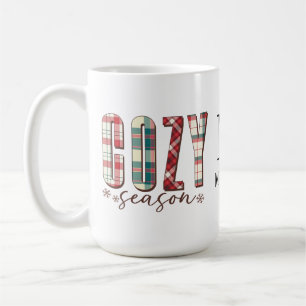 Taza De Café Navidades Invierno Cosy Season Monograma Inicial