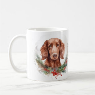 Taza De Café Navidades irlandeses de la intemperie roja gritan