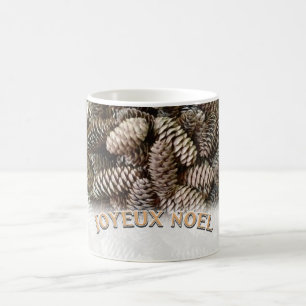 Taza De Café Navidades Joyeux Noel Holiday Pine Cone