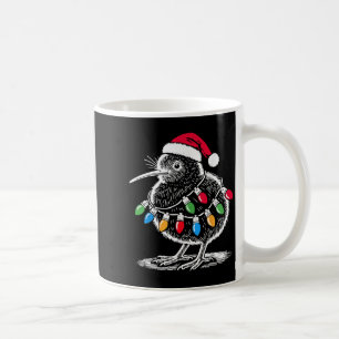 Taza De Café Navidades Kiwi de pájaro Santa Hat ligan a Birdin